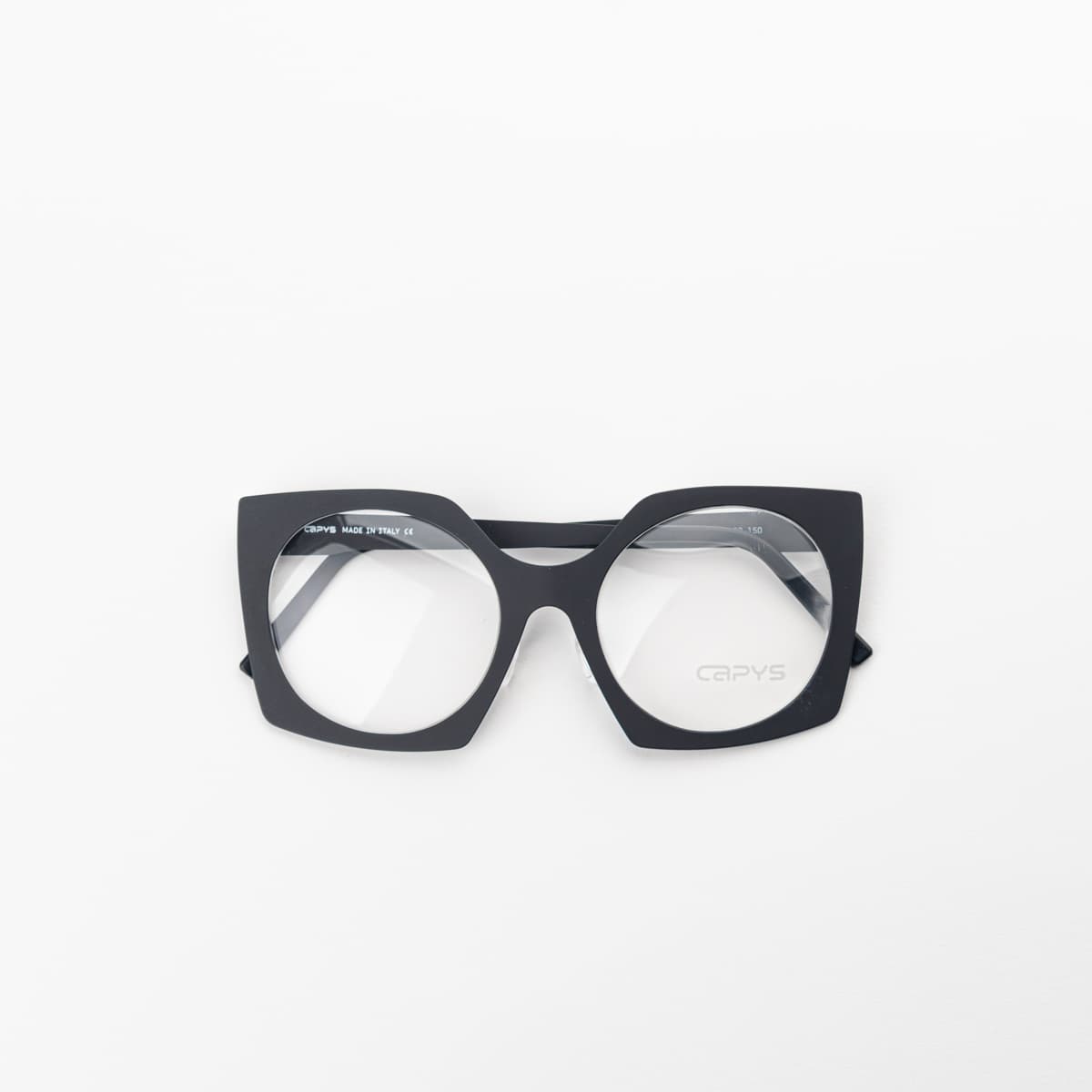 Flo 84 Nero — montatura Capys Eyewear | artigianato italiano