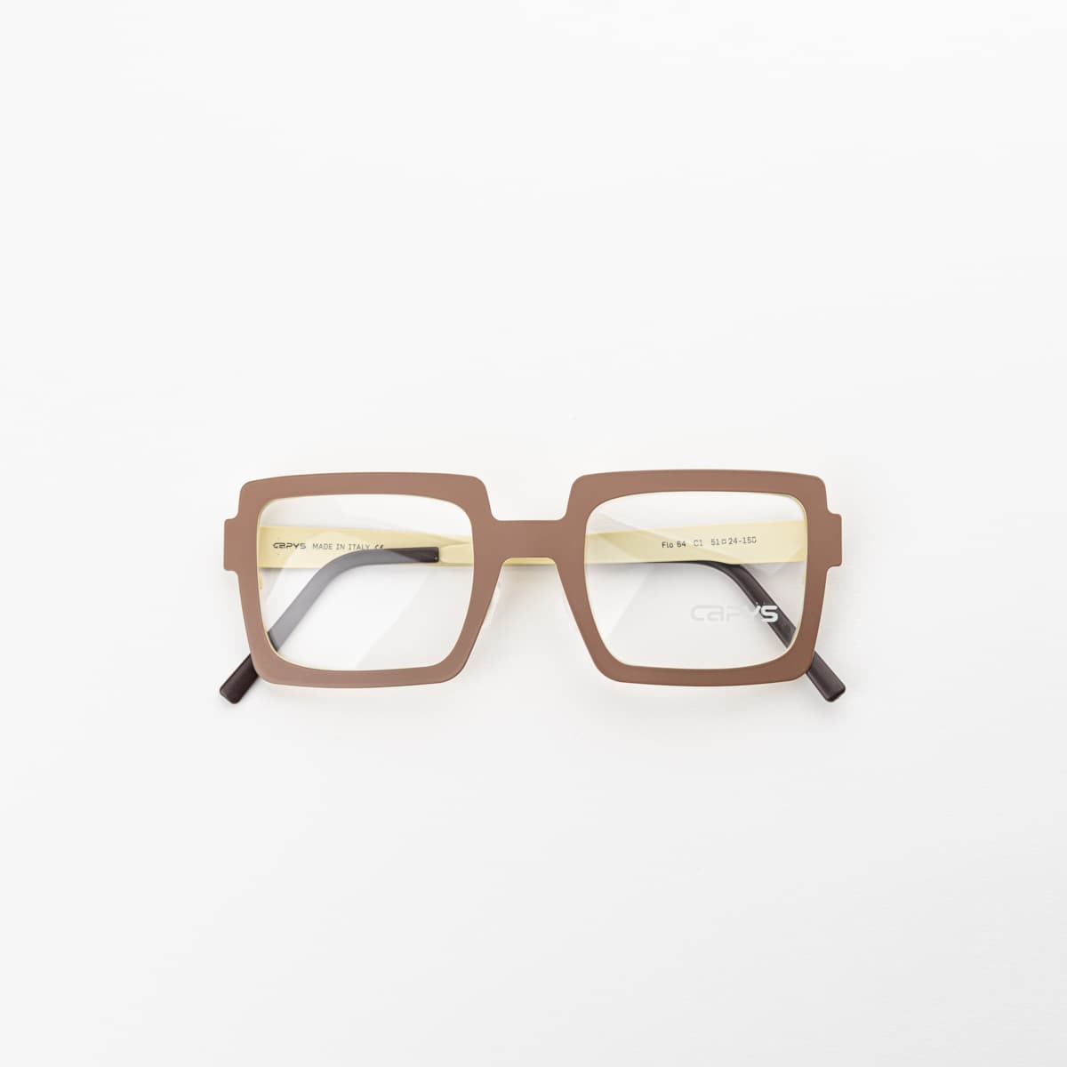 Flo 84 Oro — montatura Capys Eyewear | artigianato italiano