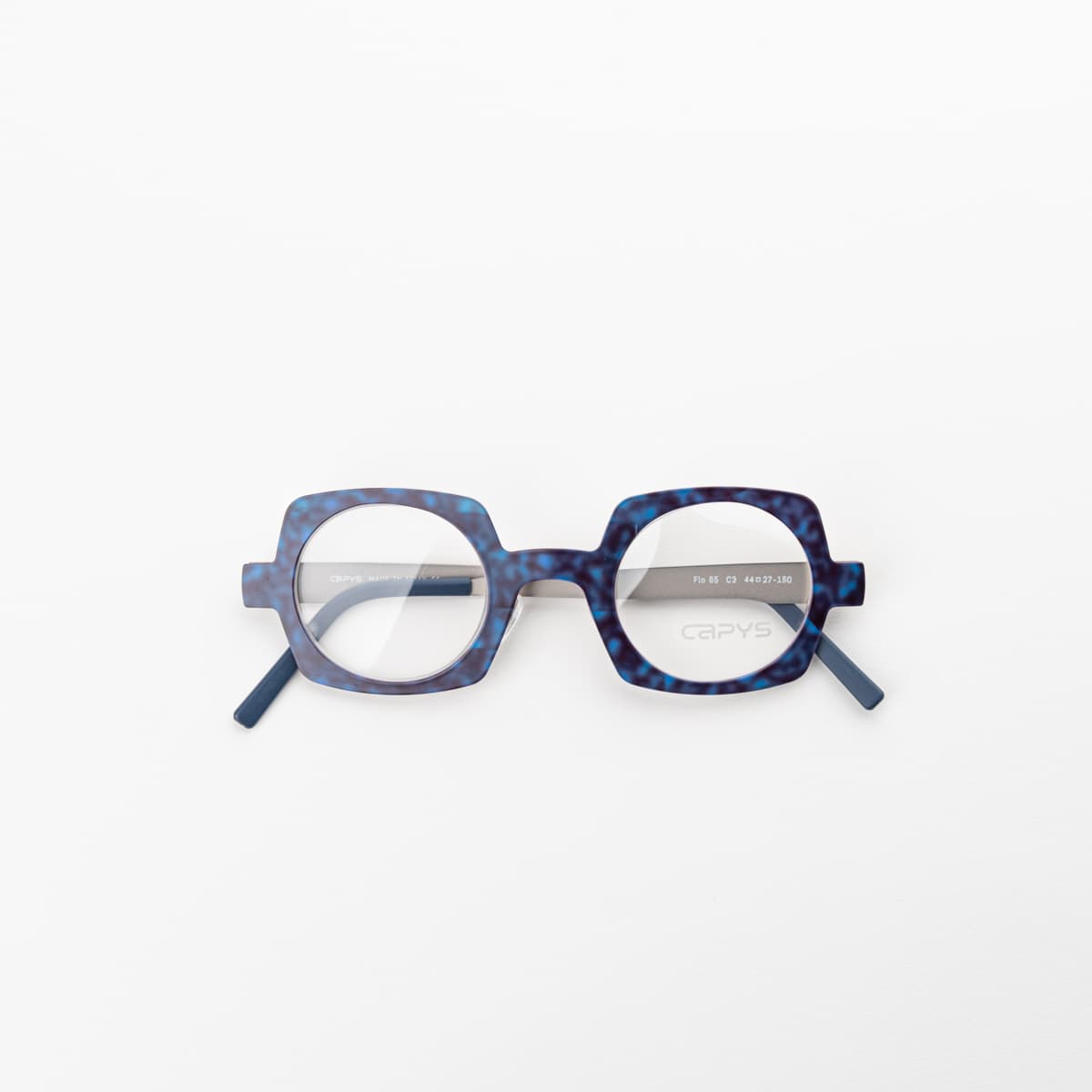 Flo 85 Blu Tartarugato — montatura Capys Eyewear | artigianato italiano