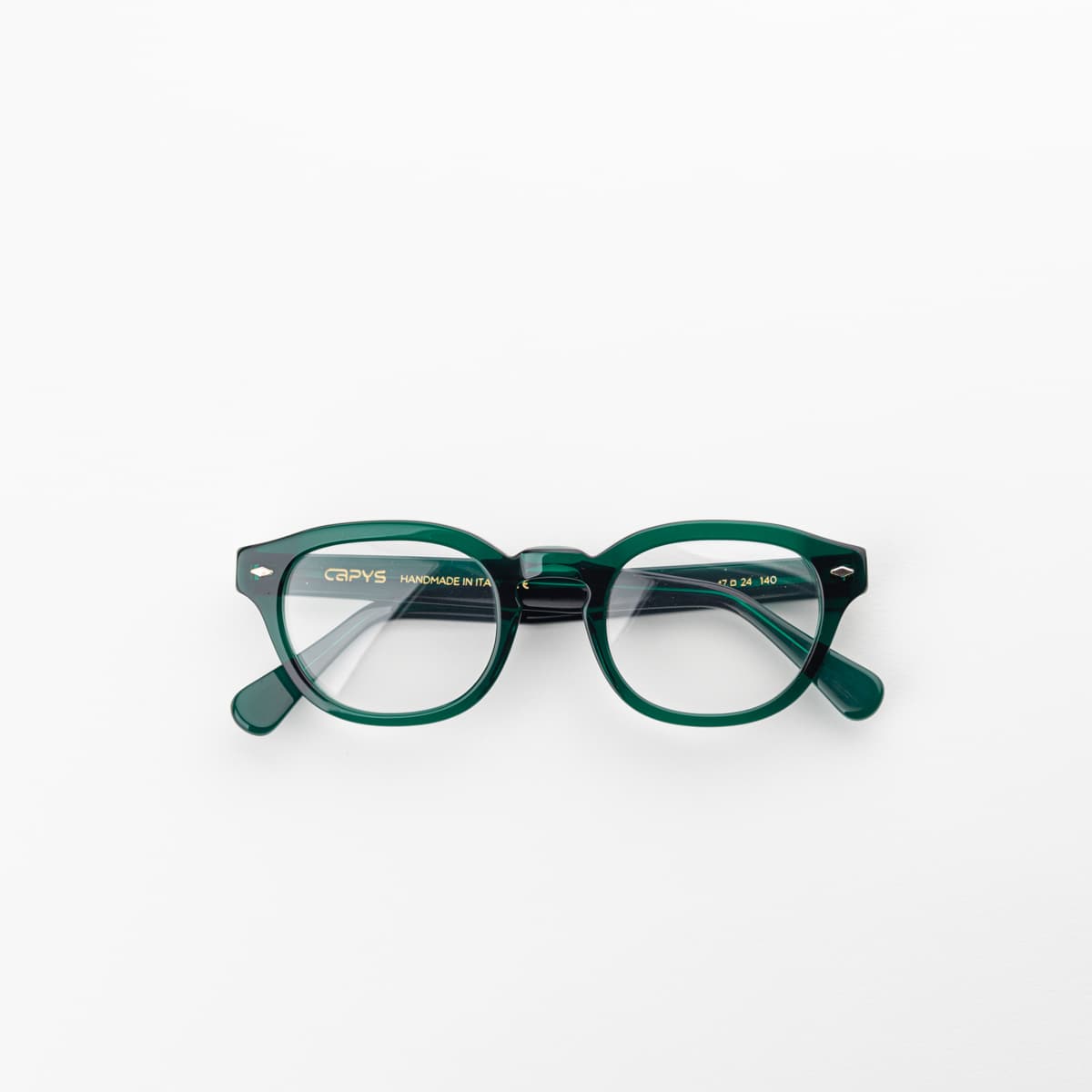 Boss 351 Verde — montatura Capys Eyewear | artigianato italiano